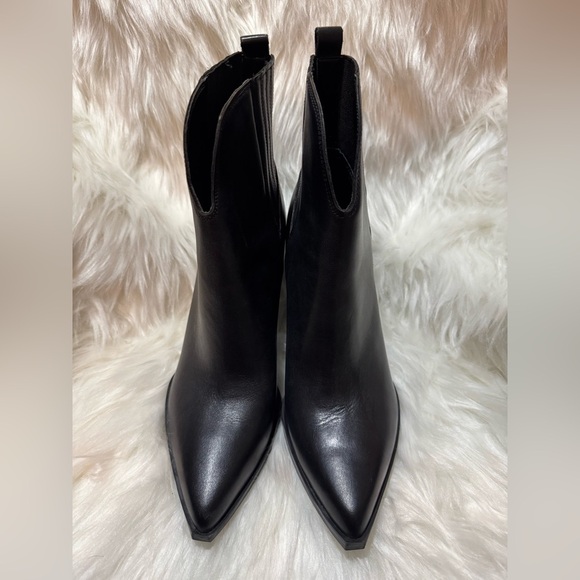 Marc Fisher Shoes - Marc Fisher Black Ankle Boots Sleek Leather Design